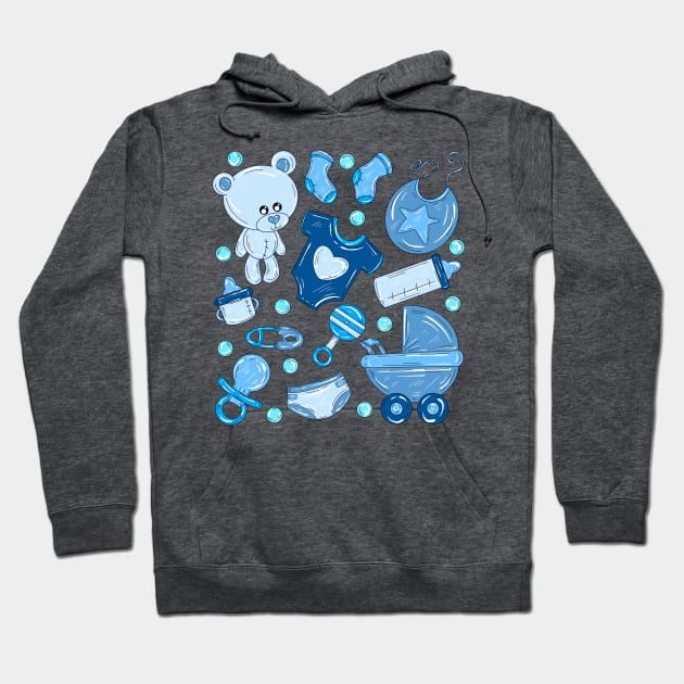 Blue Baby Nursery Hoodie by missmann